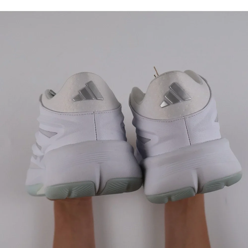 Adidas Basketball Shoes Crazy Energy White Silver 7 Mens 8 Womens NWT 130 MSRP